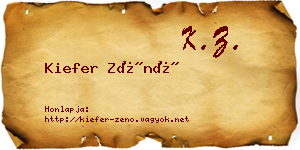 Kiefer Zénó névjegykártya